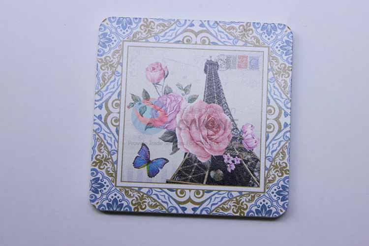 Rose Pattern Square Cup Mat/Cup Coaster