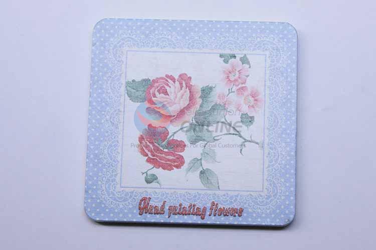 Rose Pattern Square Cup Mat/Cup Coaster