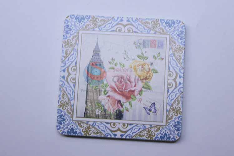 London Pattern Square Cup Mat/Cup Coaster