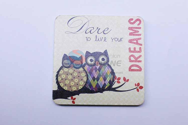 Cartoon Owl Pattern Square Cup Mat/Cup Coaster