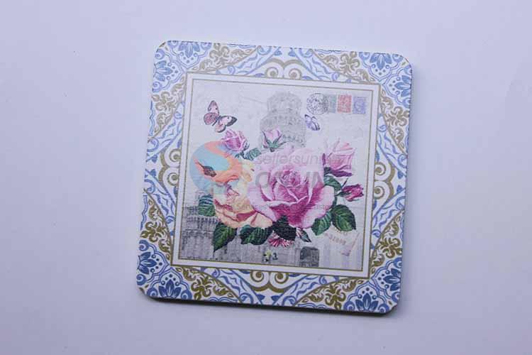 Flower Pattern Square Cup Mat/Cup Coaster