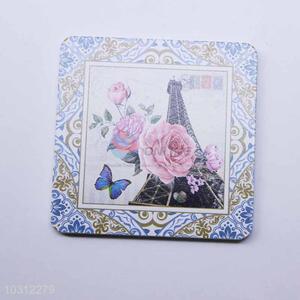 Rose Pattern Square Cup Mat/Cup Coaster