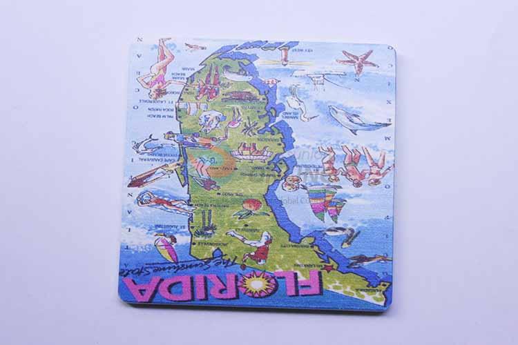 Map Pattern Square Cup Mat/Cup Coaster