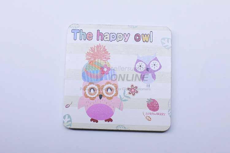 Cartoon Owl Pattern Square Cup Mat/Cup Coaster