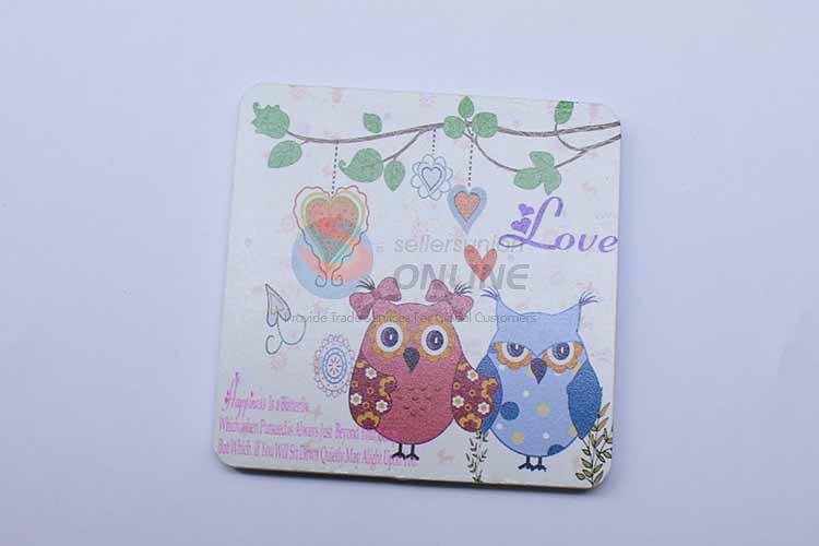 Cartoon Owl Pattern Square Cup Mat/Cup Coaster