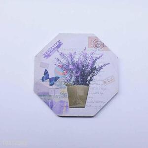 Flower Pattern Octagon Shaped Cup Mat/Cup Coaster