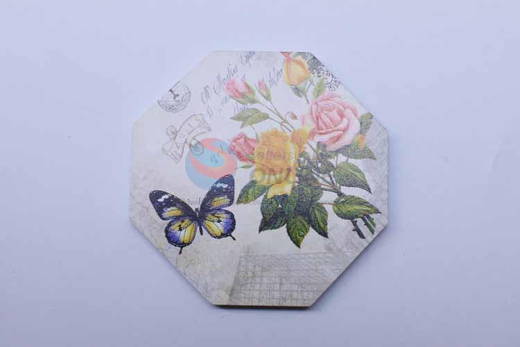 Flower Pattern Octagon Shaped Cup Mat/Cup Coaster