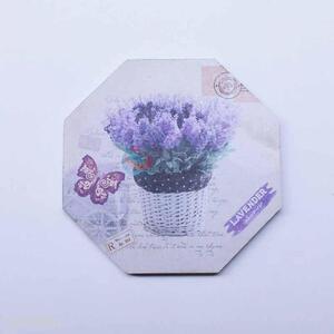 Lavender Pattern Octagon Shaped Cup Mat/Cup Coaster