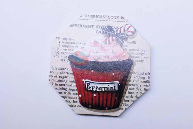 Red Cupcake Pattern Octagon Shaped Cup Mat/Cup Coaster