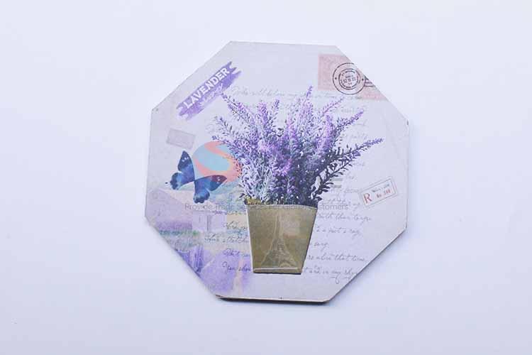 Flower Pattern Octagon Shaped Cup Mat/Cup Coaster