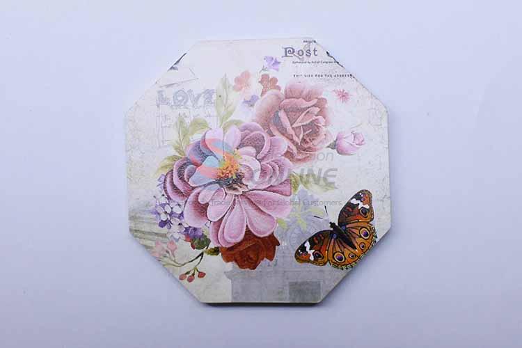 Flower Pattern Octagon Shaped Cup Mat/Cup Coaster