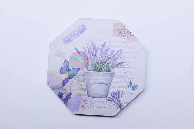 Flower Pattern Octagon Shaped Cup Mat/Cup Coaster