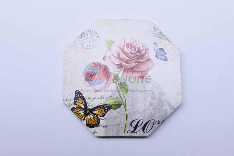 Flower Pattern Octagon Shaped Cup Mat/Cup Coaster