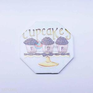 Cupcake Pattern Octagon Shaped Cup Mat/Cup Coaster