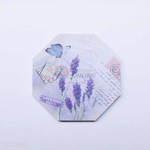 Lavender Pattern Octagon Shaped Cup Mat/Cup Coaster