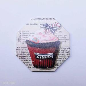 Red Cupcake Pattern Octagon Shaped Cup Mat/Cup Coaster