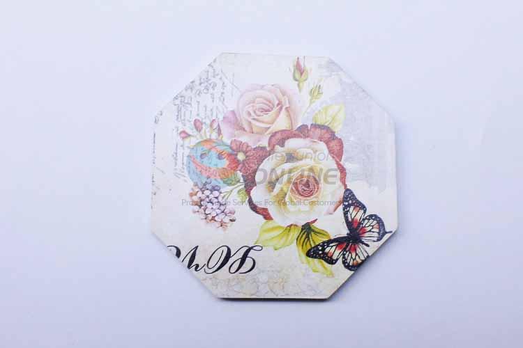 Flower Pattern Octagon Shaped Cup Mat/Cup Coaster