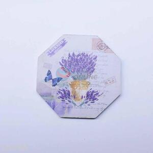 Flower Pattern Octagon Shaped Cup Mat/Cup Coaster