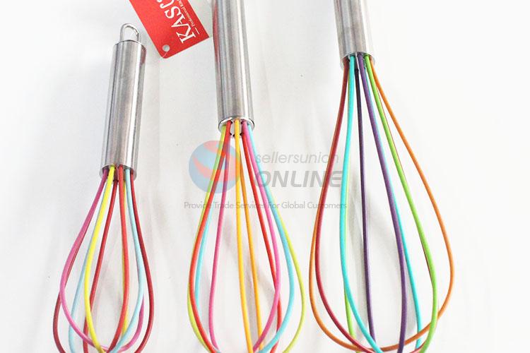 Normal best lovely 3pcs colorful egg whisks