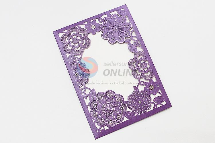 Factory Direct Laser Cut Hollow Wedding Invitation Card