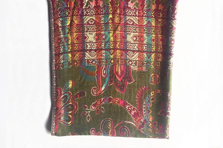 Fashion Women 100% Cotton Jacquard Scarf