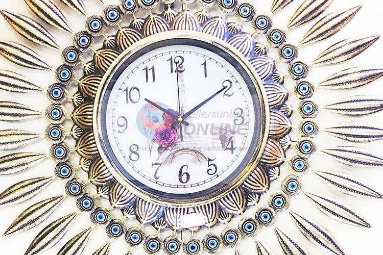 Factory supply delicate metal art lagre wall clock