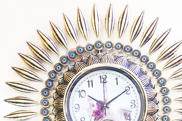 Factory supply delicate metal art lagre wall clock