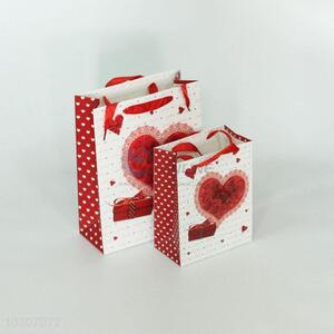 Wholesale Heart Pattern Paper Bag Gift Bag Hand Bag