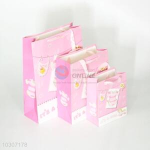 Lovely Pink Paper Gift Bag for Wholesale