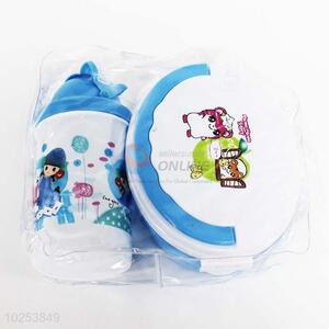 Cute design wholesale lunch box+drinking bottle