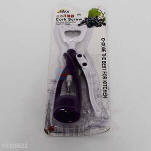 Plastic functional corkscrew wine opener