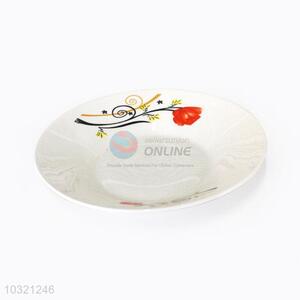 Good Quality Flower Pattern Ceramic Plate Dinner Dish