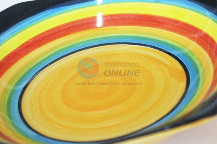 Creative Design Ceramic Plate Colorful Dinner Dish