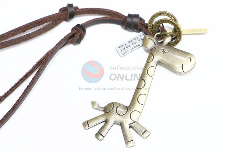 Latest Design Vintage Giraffe Shaped Pendant Necklace Accessories