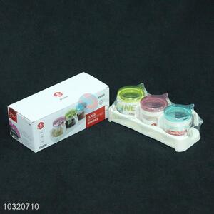 3Pcs/Set Home Decorative Glass Condiment Box