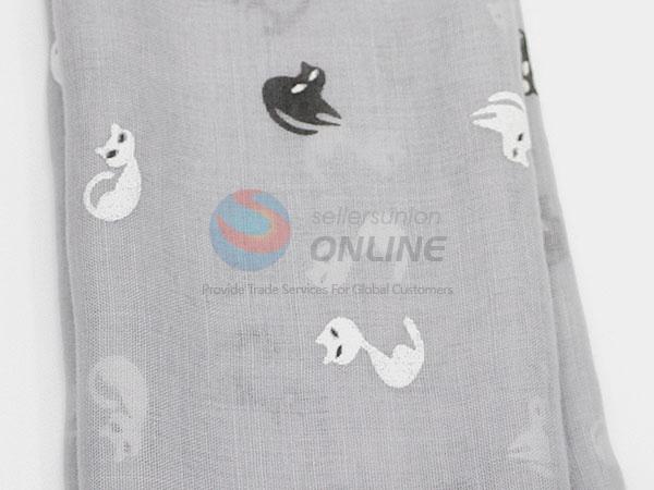 Factory Direct Long Soft Ladies Slub Cotton Scarf