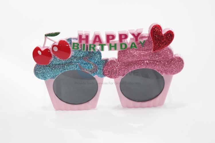 Cupcake Shaped Happy BirthdayFashion Party Glasses