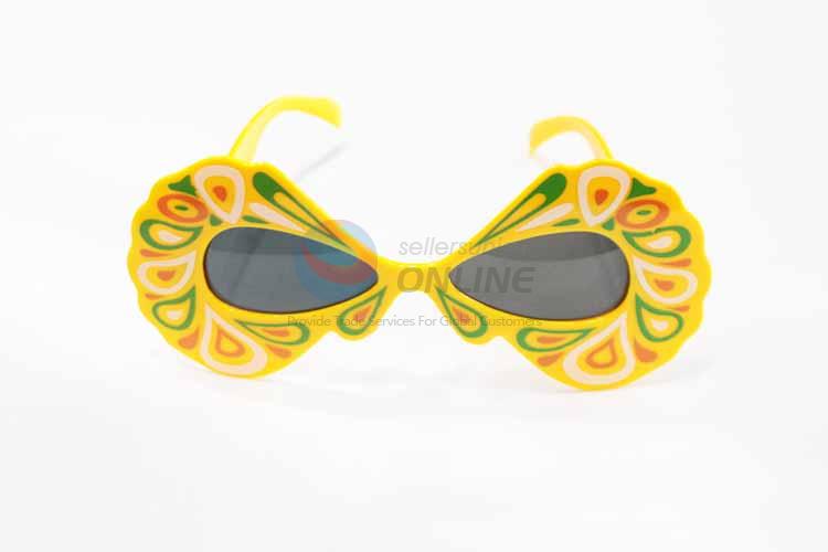 Yellow Butterfly Fashion Party Glasses