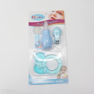 Eco-Friendly silicone baby teether with nail scissors set