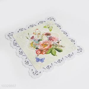 Wholesale Popular Table Mat flower Flowers Printing Cup Mat