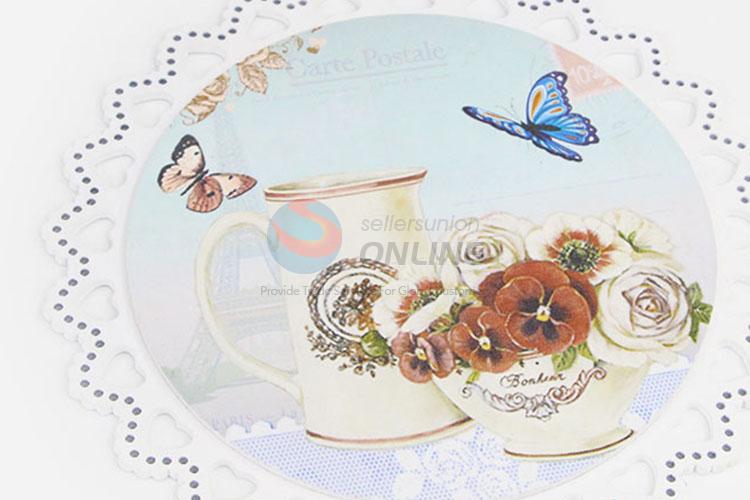 Factory Wholesale Table Mat flower Flowers Printing Cup Mat