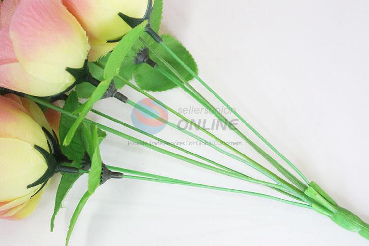 High quality pink rose artificial flowers bud for sale