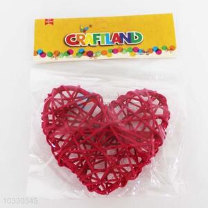 Wooden craft rattan decorative heart