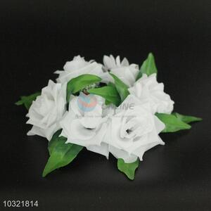 High quality best beautiful white flower garland with green leaves