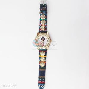 New Trendy Women Weave Strap Wrist Watch