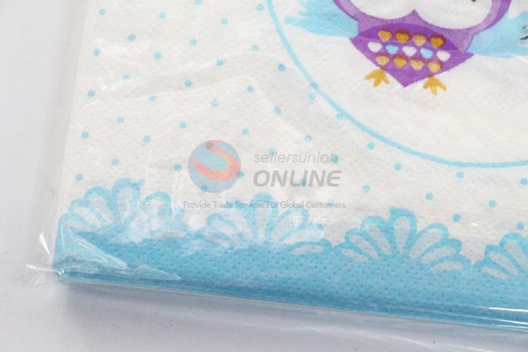 Cute Owl Printed Square Paper Towel for Sale