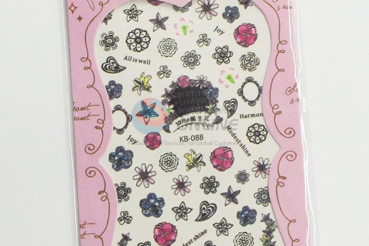 Top quality best flowers nail sticker