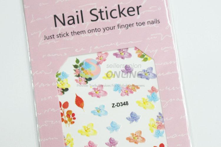 Promotional cool low price flowers&leaves nail sticker