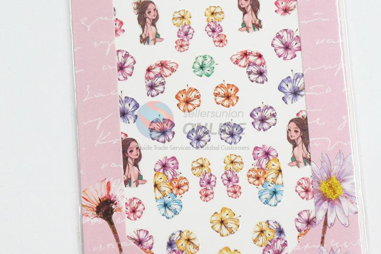 Wholesale beautiful flowers nail sticker