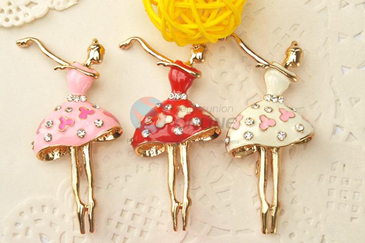 Good quality high sales dancing ballet girl shaped brooch